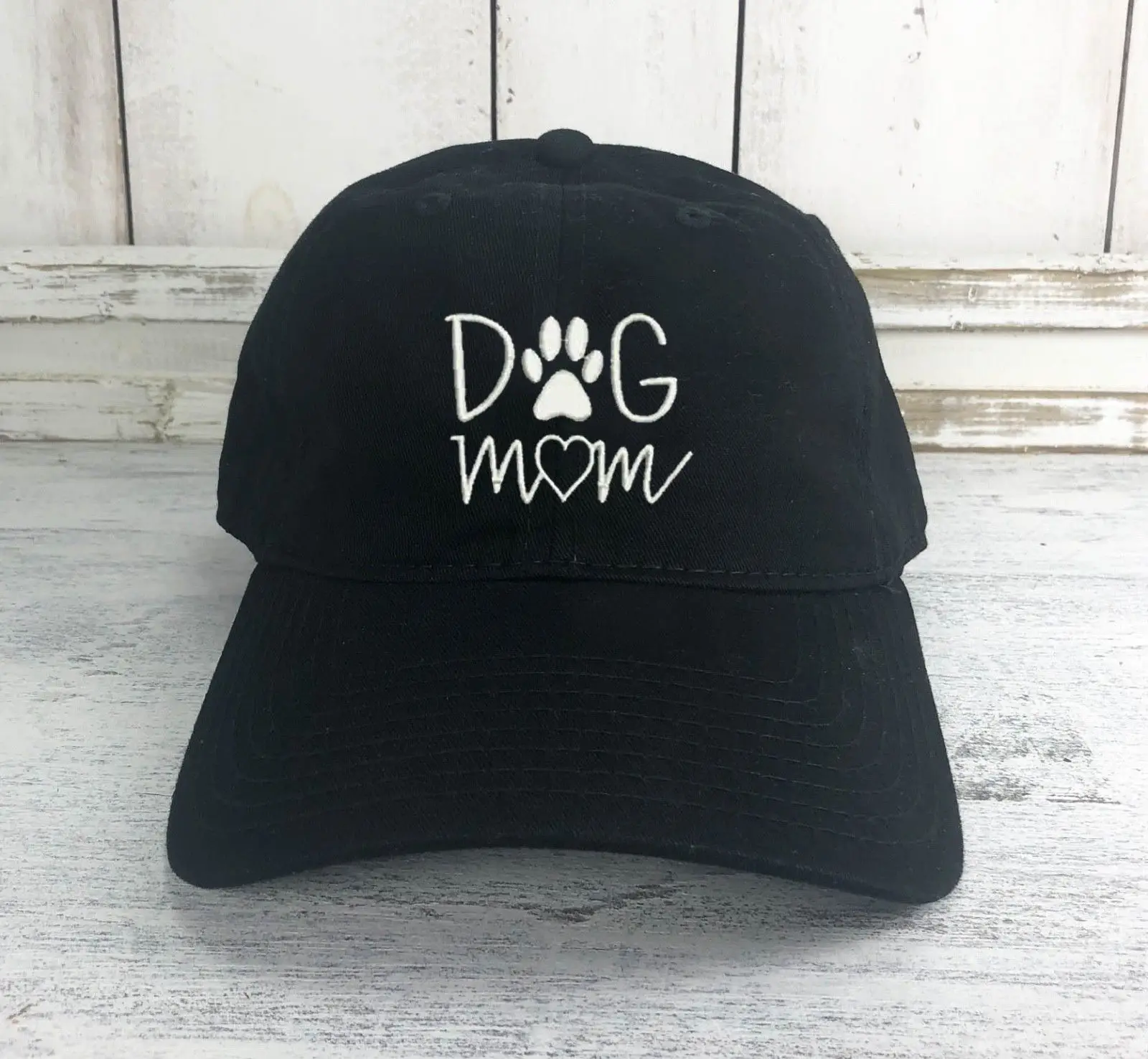 

Dog Mom Logo Dad Hat Printed Baseball Cap Dog Lover Dog Paw