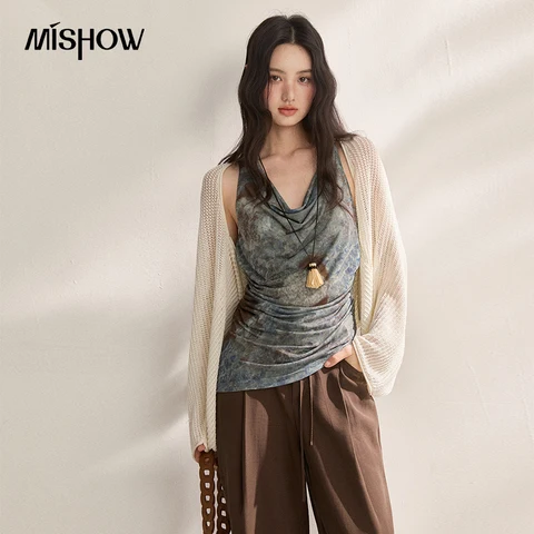 Женская синяя майка MISHOW  MXF22D2372