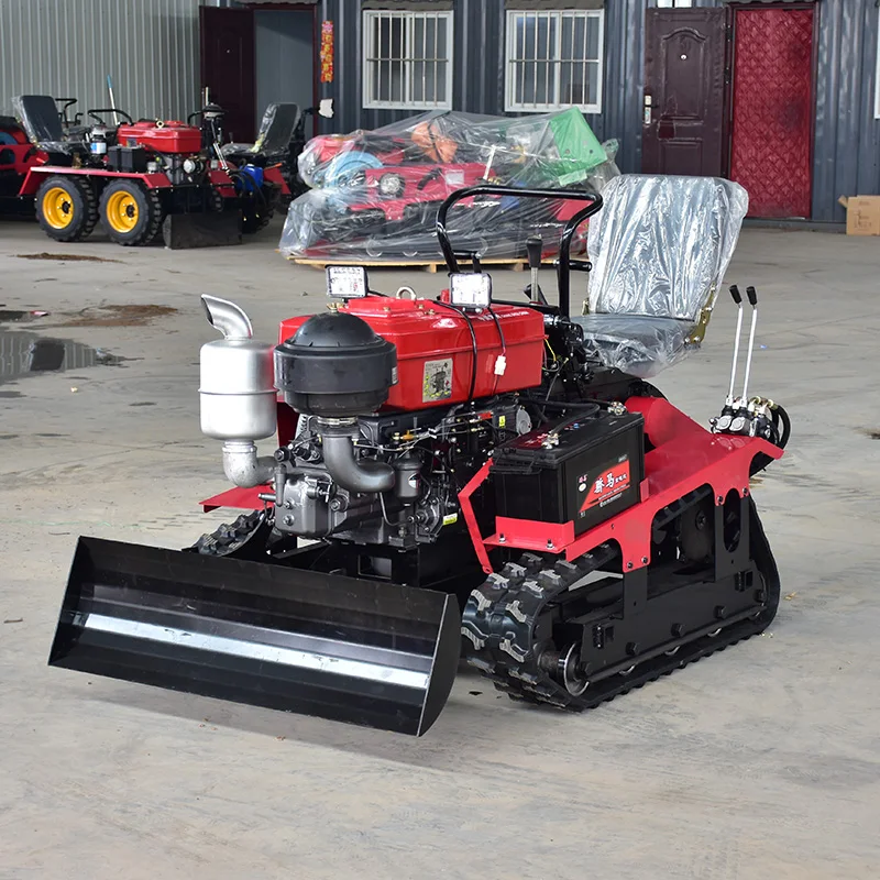 Máquina de cultivo rotativa para granja, cultivador de cultivador de jardín, tractor sobre orugas, precio barato