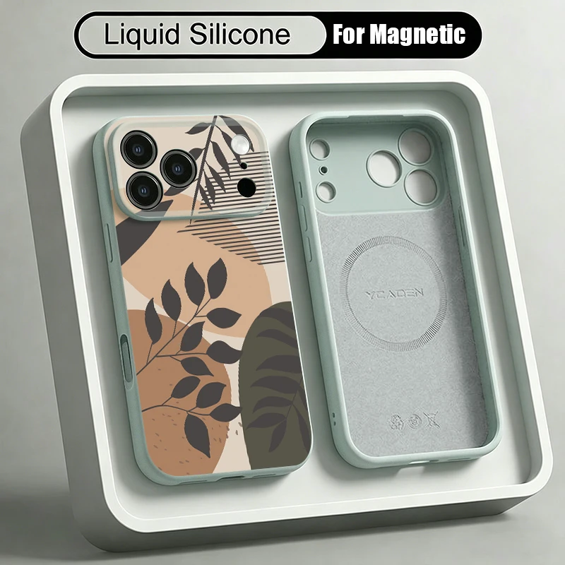 심플 패턴 리퀴드 실리콘 마그네틱 폰 케이스 아이폰 1 - Liquid Silicone Magnetic Phone Case 리뷰 및 가격