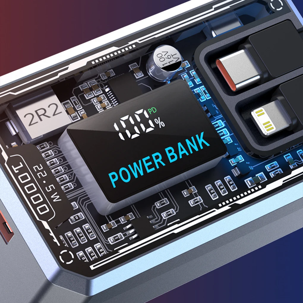 DIY Battery Charger Box Visual Chip And 3-port Simultaneous Charging Charging Simultaneously 20000mAh