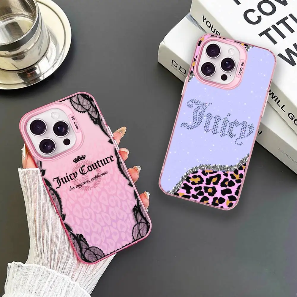 

Juicy couture Pink-K Phone Case For iPhone17,16,15,14,13,12,11 Plus,Pro Max Pink Matte Shockproof Cover