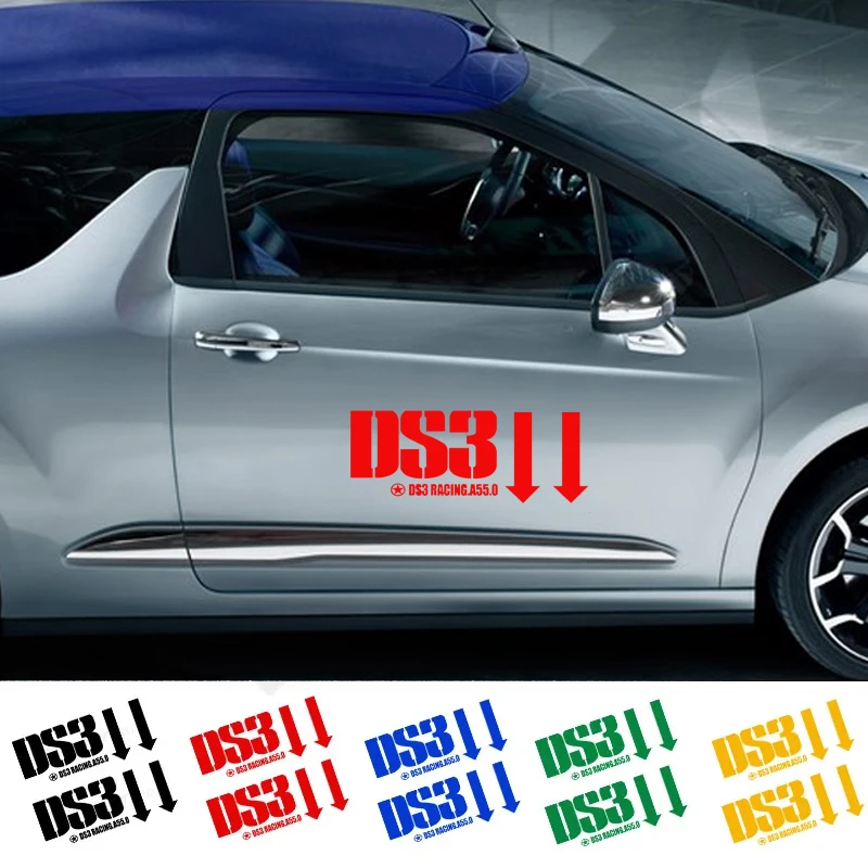 2Pcs Car Body Sticker For Citroen DS3