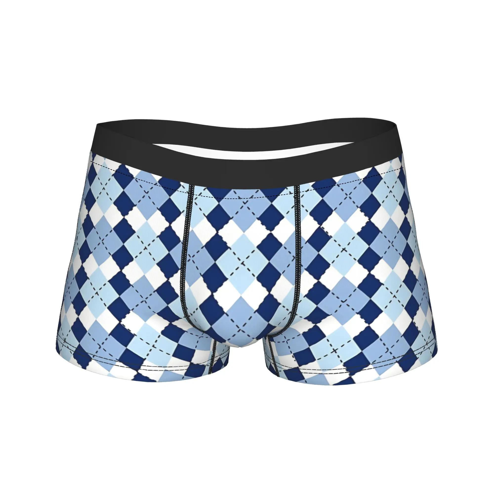 

Клетчатые боксеры-шорты с принтом, забавные мужские трусы-боксеры больших размеров 2XL