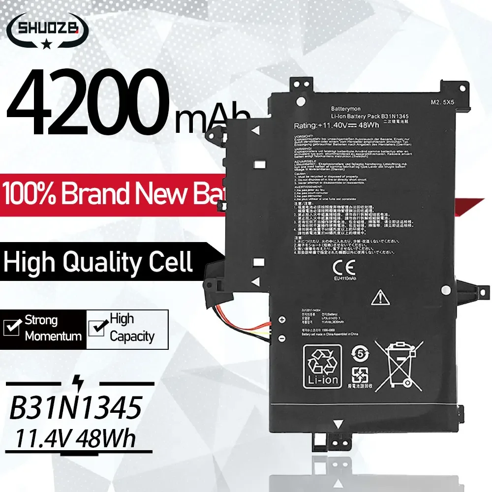 

Новинка, B31N1345 Аккумулятор для ноутбука ASUS TP500 TP500LA TP500LN TP500LB 0B200-00990100 Series 11,4 в 48 Вт/ч SHUOZB, бесплатные инструменты