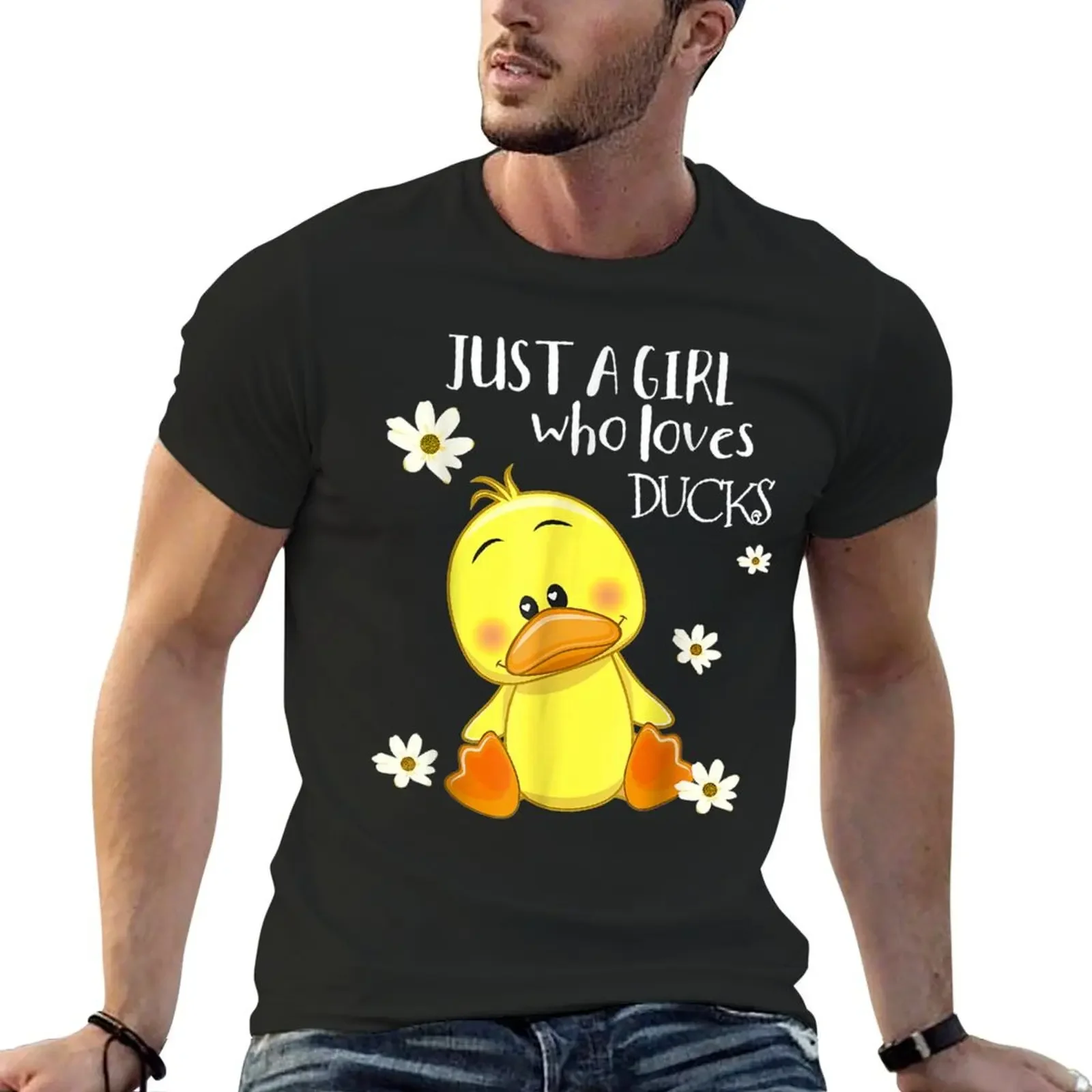 

Just A Girl Who Loves Ducks Cute Duck Lover Owner Gift T-Shirt designer shirts blanks plain customs t shirts for men pack