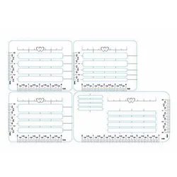 4pcs Envelope Addressing Guide Stencil Templates Fits Wide Range for Envelopes Sewing Thank You Envelope Address Template