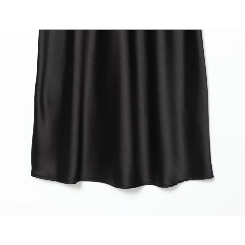 ربيع الخريف المرأة الساتان فستان طويل مع الدانتيل مجتمعة عادية أنيقة سليم المرأة فستان موضة فستان الحفلات النسائية