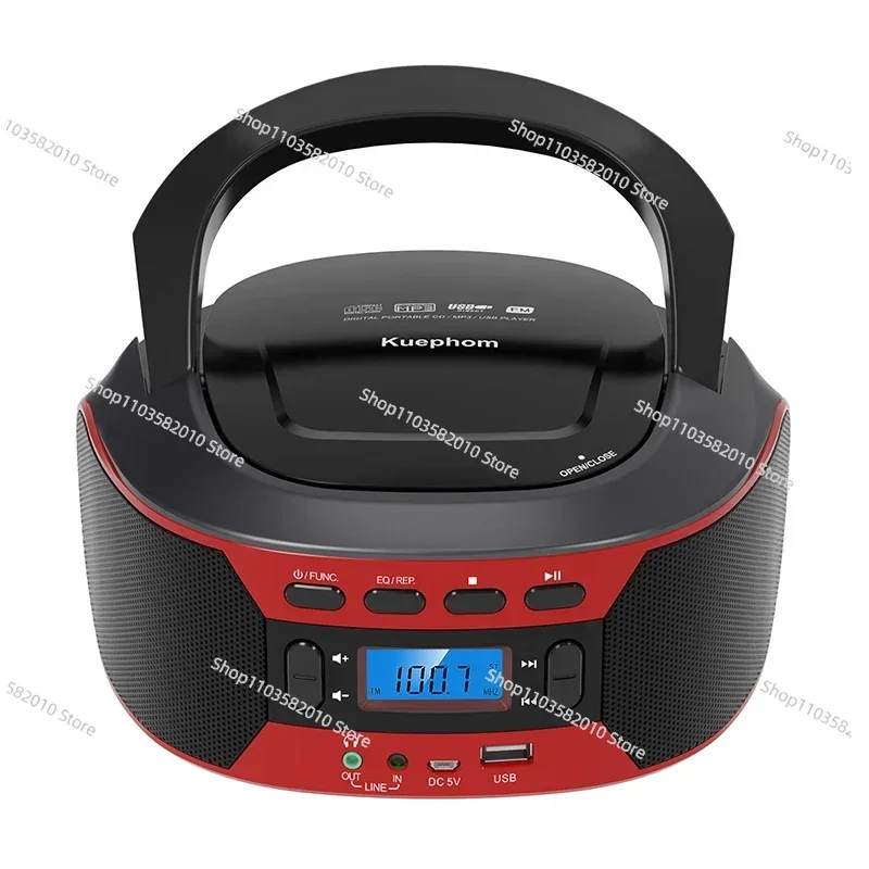 

Portable CD Machine Bluetooth Speaker FM Radio MP3 U Disk Player Disc Audio AUX USB Sound Learning Music Fetal Education