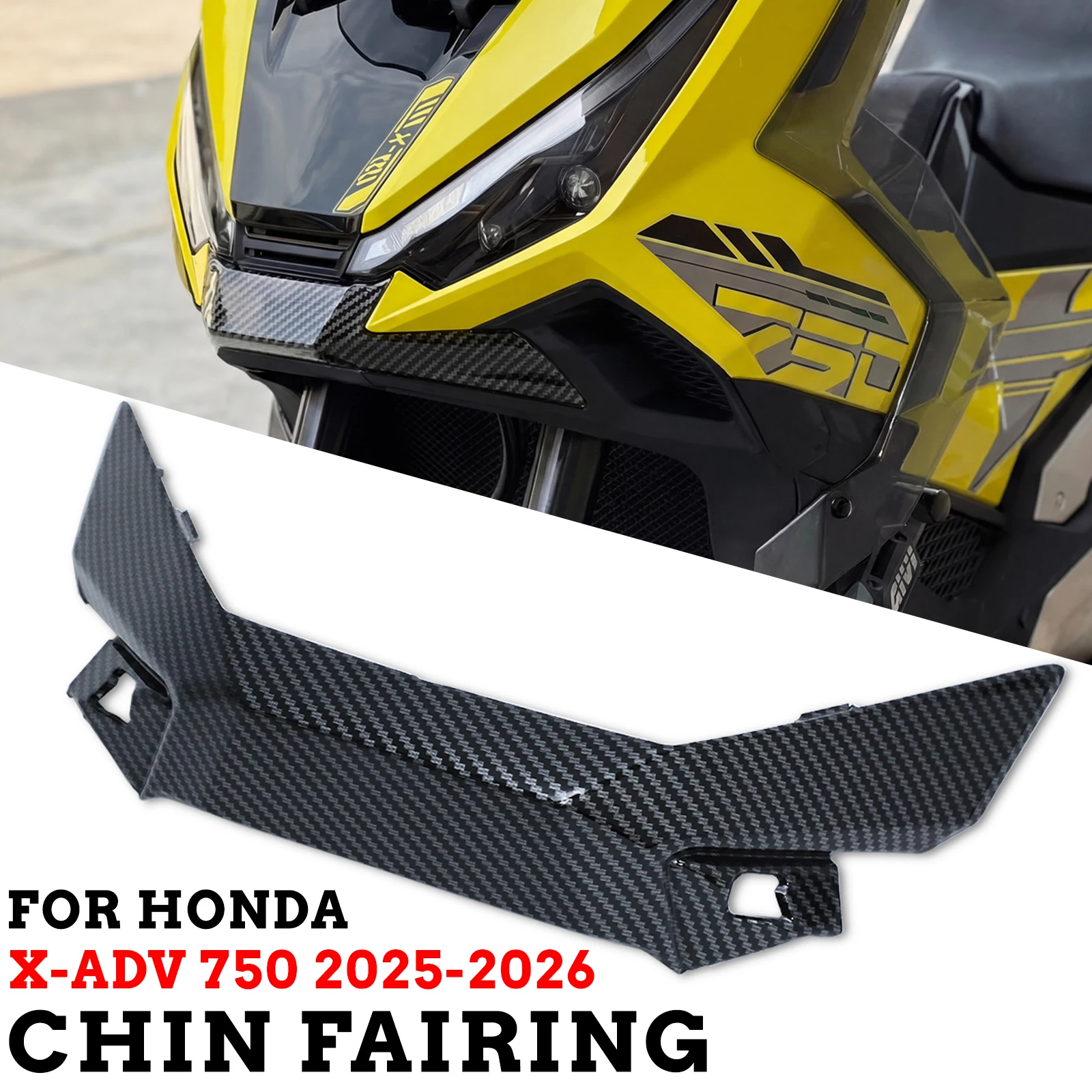 

XADV 750 Carbon Fiber Front Fairing For Honda X-ADV750 Motorcycle Carbon Front Lower Lip Panel Front Headstock Spoiler 2025-2026