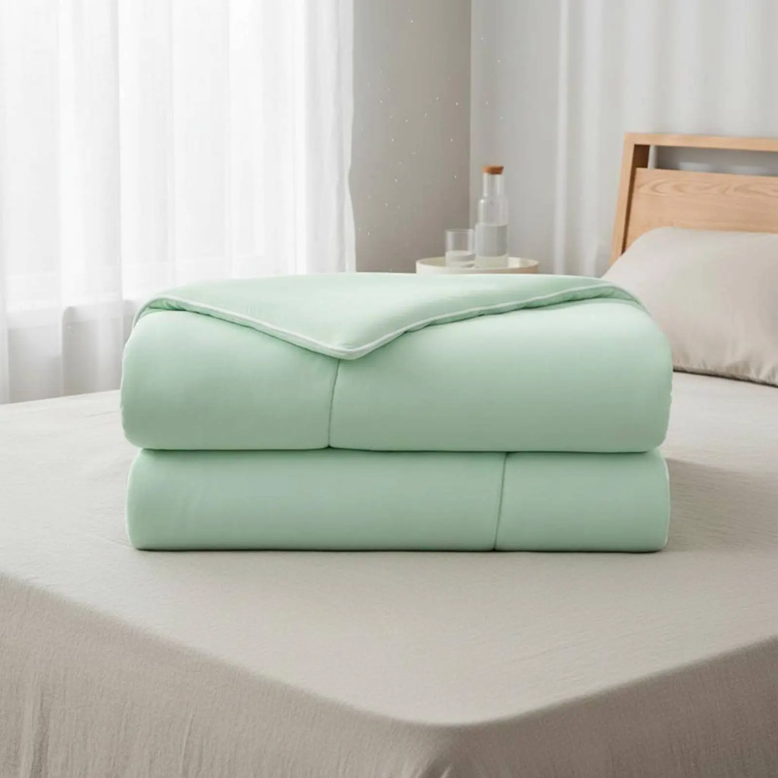 

Double-Sided Cooling Quilt Breathable Summer Cooling Blanket Cool Touch Blanket Thickened Bedding Moisture Wicking