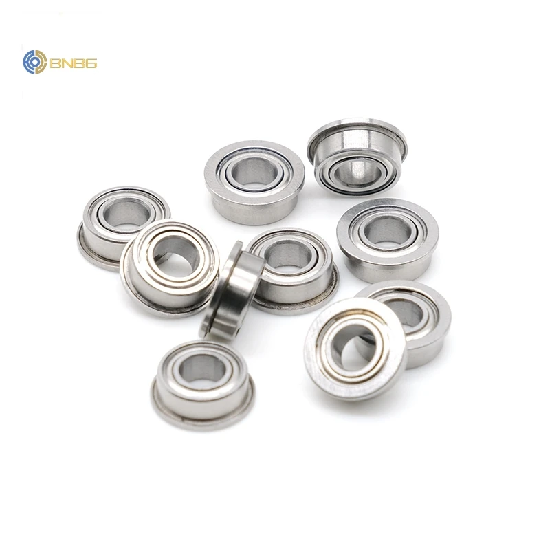 10Pcs MF105ZZ 5X10X4 Flanged Ball Bearing ABEC-7