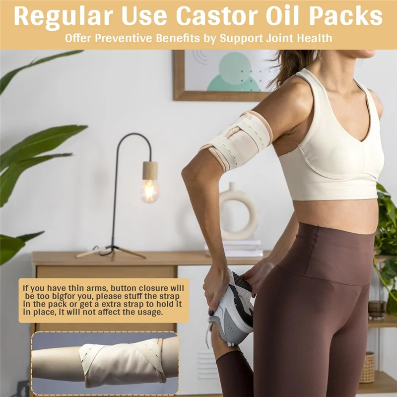 

ABKR-2Pcs Essential Oil Leg Care Pack Leakproof German Castor Oil Hand Pack Reusable Khaki