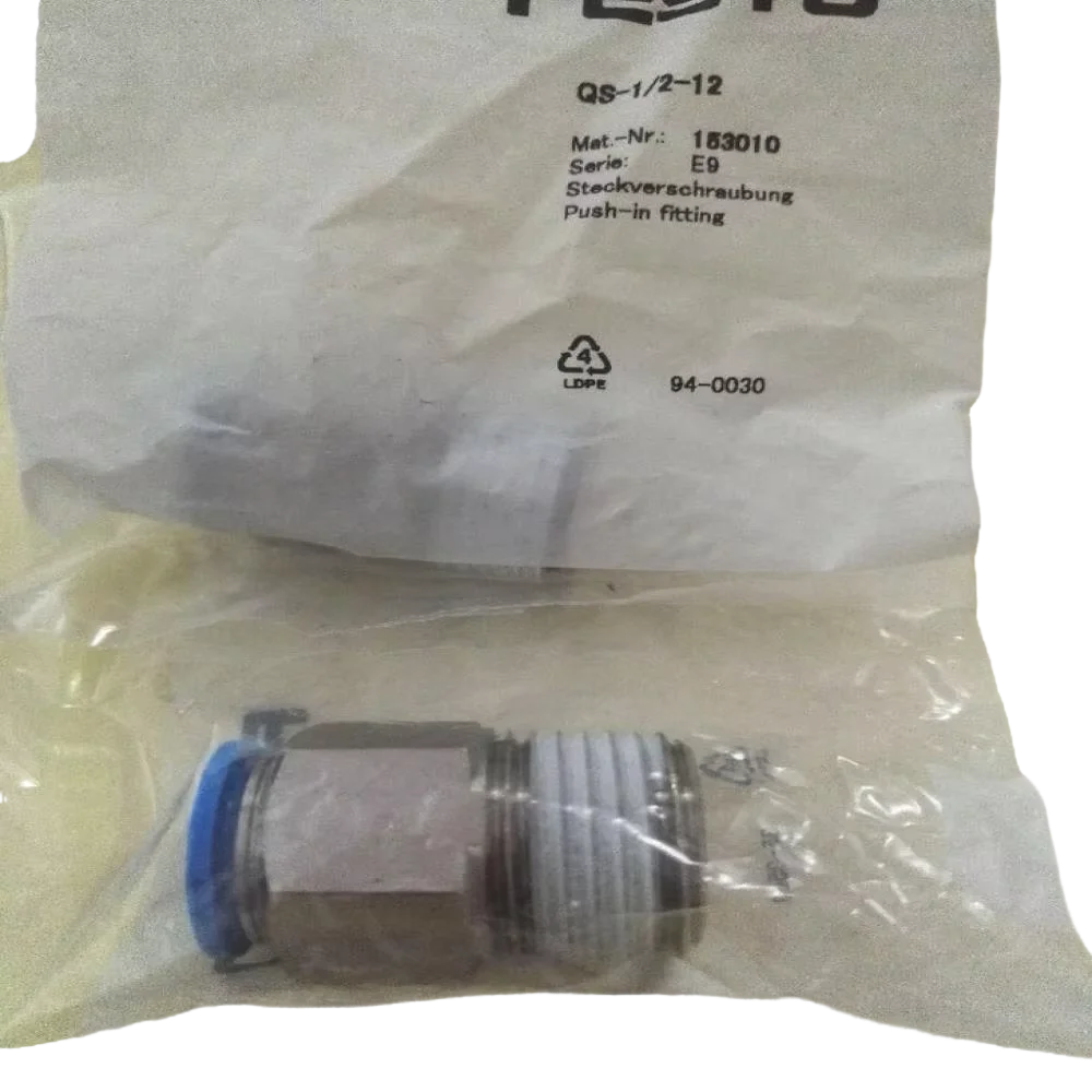 A Brand New Qs-1/2-12 153010 Push in Fitting Qs Series 1/2 Thread 12mm Tube Plc