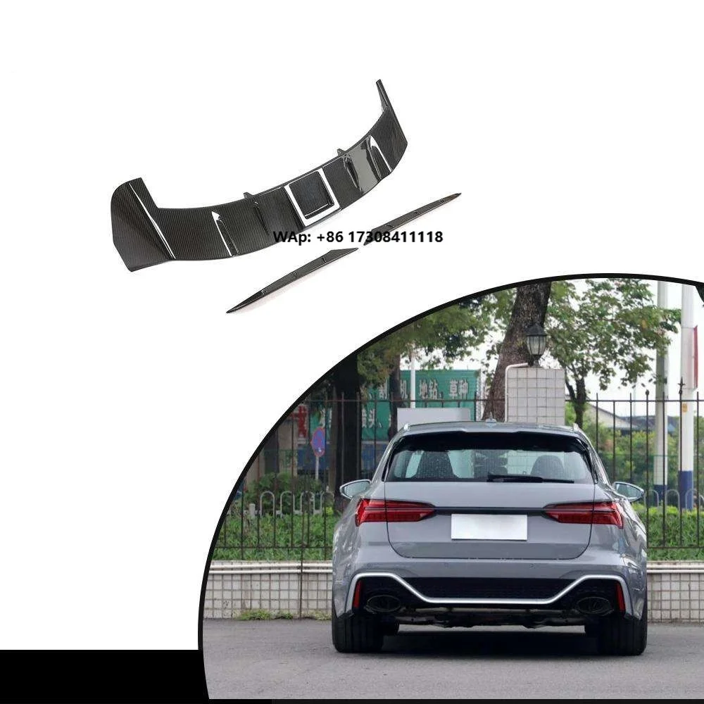 

New Fashion High Quality Dry Carbon Fiber Rear Bumper Spoiler for RS6 C8 2019-2021
