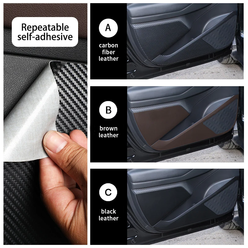Car Door Anti Kick Stickers Anti-Dirty Protection Decoration Mats For Toyota CHR 2018 2019 2020 2021 2022 2023