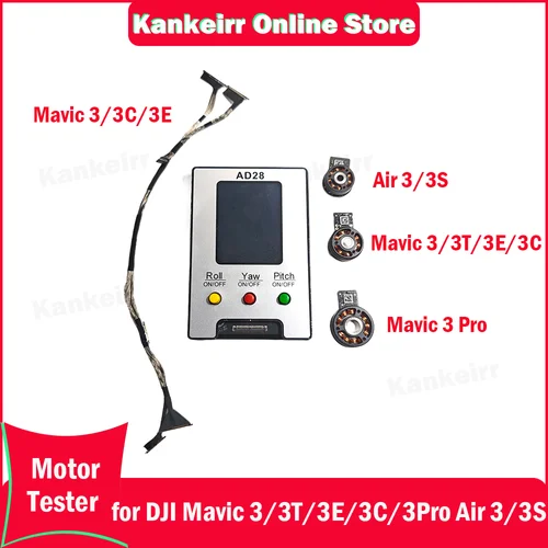 Imagen 1 del producto Herramienta de prueba de Motor de cardán AD28 para motores de paso de rollo de Yaw DJI Mavic 3/3Pro/3T/3E/3C para probador de Motor de eje Y DJI Air 3/3S con Cable