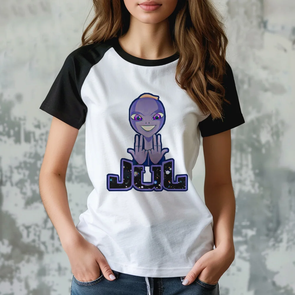 Jul t-shirts women comic graphic funny Tee girl anime graphic manga clothes