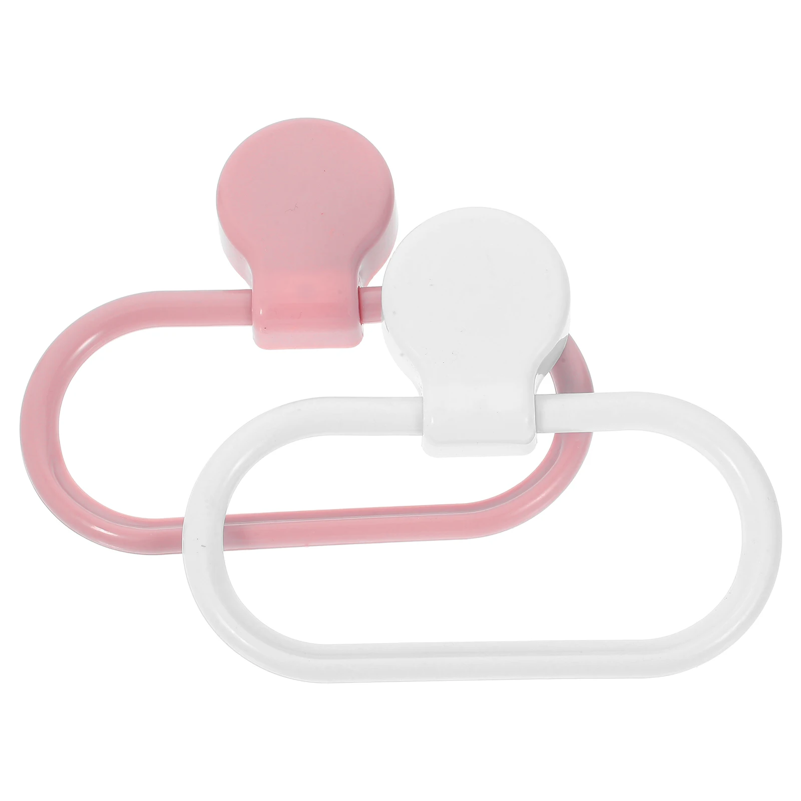 

2Pcs Towel Bath Hand Holder No Adhesive Towel Ring Drill Adhesive Plastic Hanger Kitchen Bathroom Shelf Sink Storage