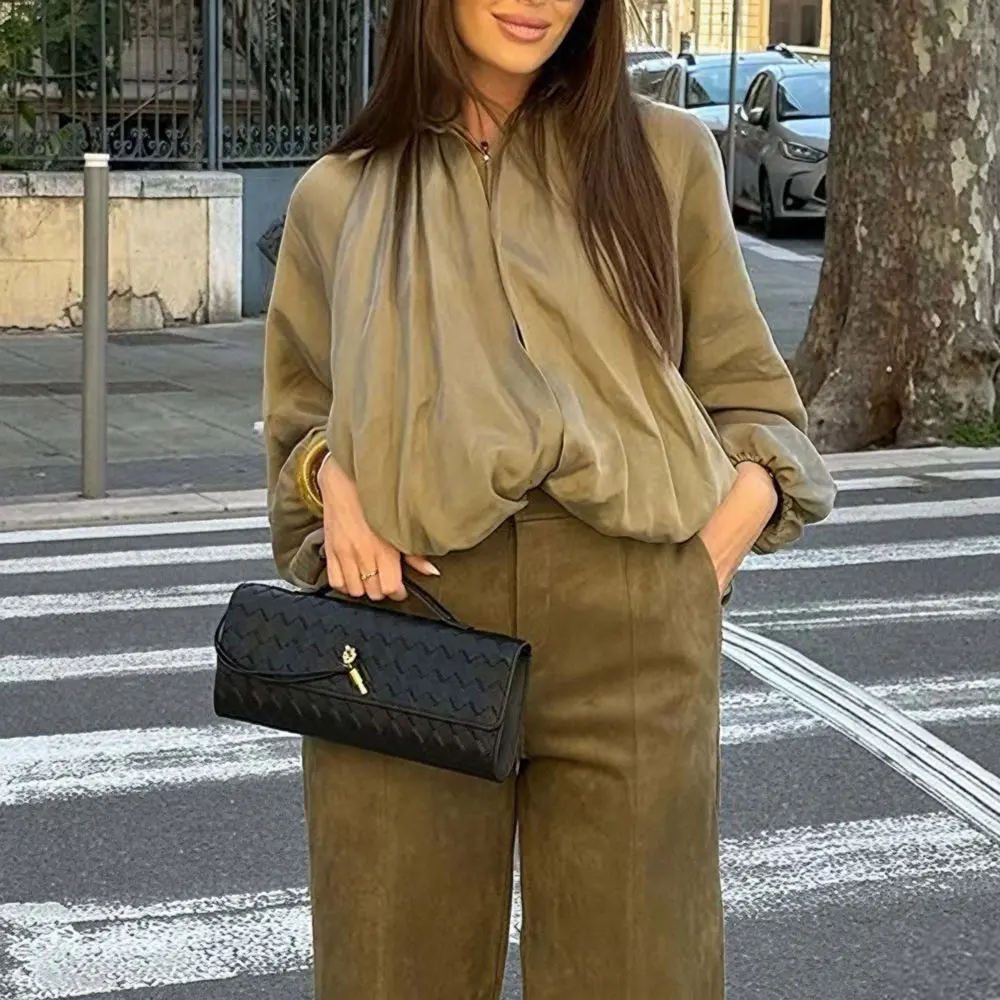 

Модная пышная куртка-пилот, открытый кардиган, женская одежда, оптовая продажа, осеннее новое поступление из Европы