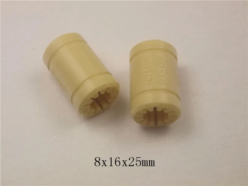 3D Printer Solid Polymer LM8UU Bearing - 8mm shaft RJMP-01-08 R Solid Plastic Bearing, 8 mm ID