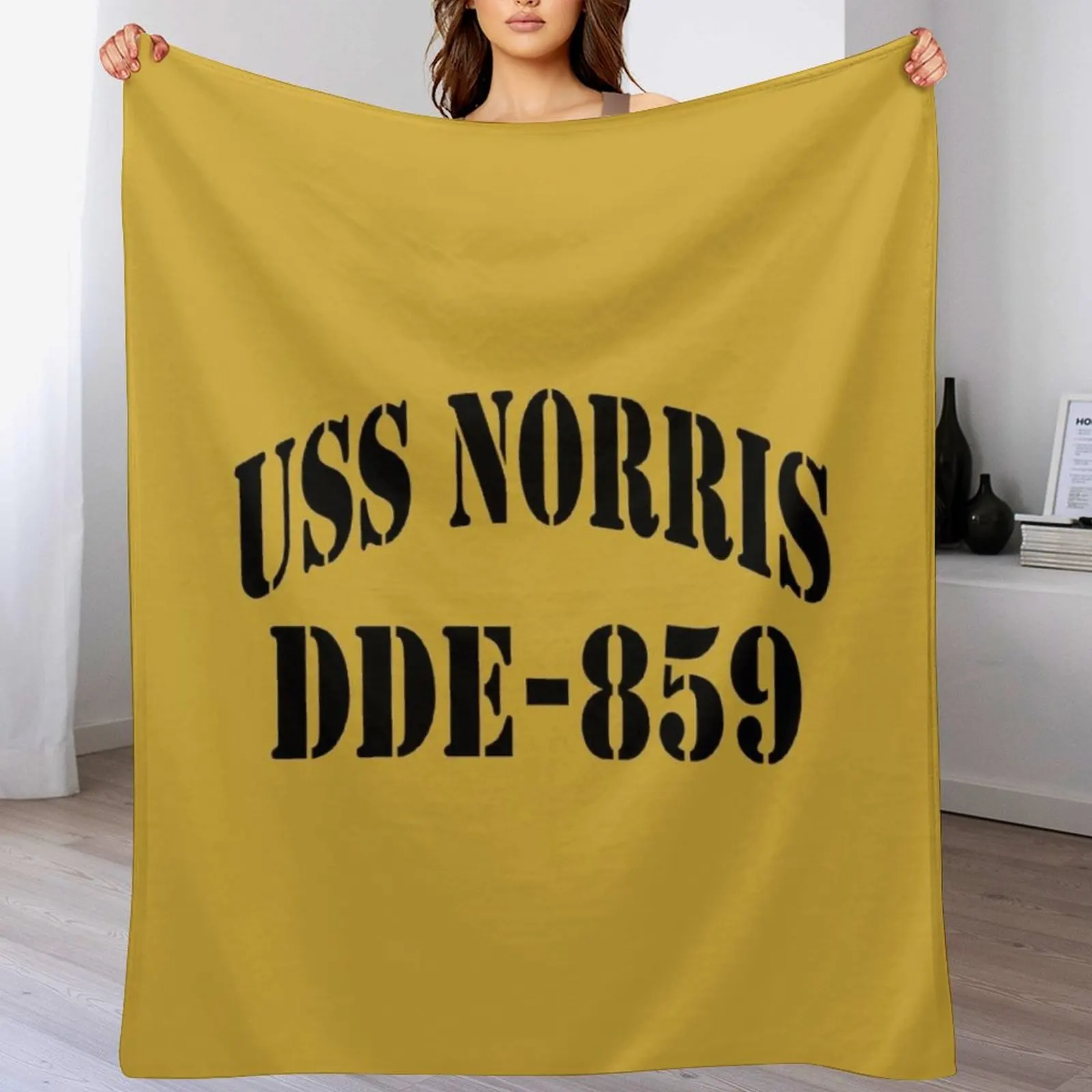 

USS NORRIS (DDE-859) SHIP'S STORE Throw Blanket Lightweight Warm Blanket for Indoor Outdoor Use