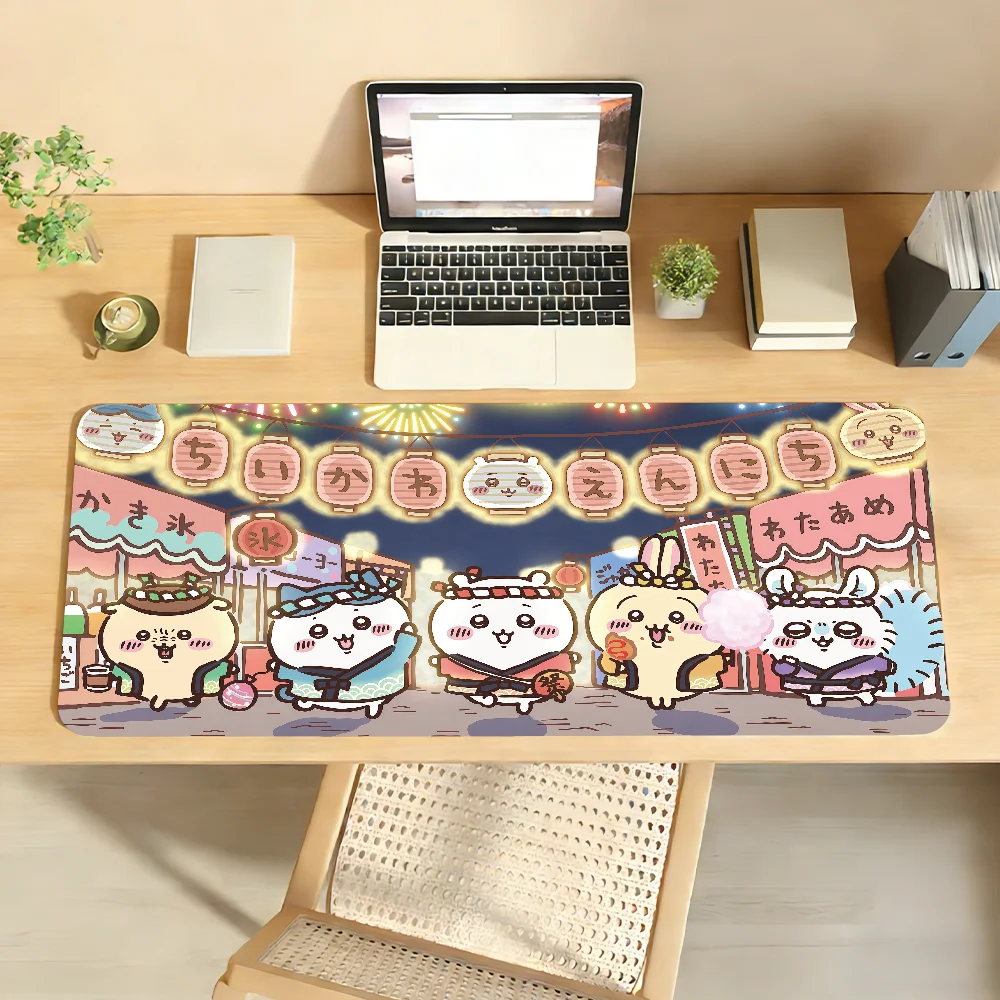 C-Chiika-waES Cute Mouse Pad Non-slip Desk Mat PC Laptop Accessories Rubber Office Keyboard Large Gamers Decoracion