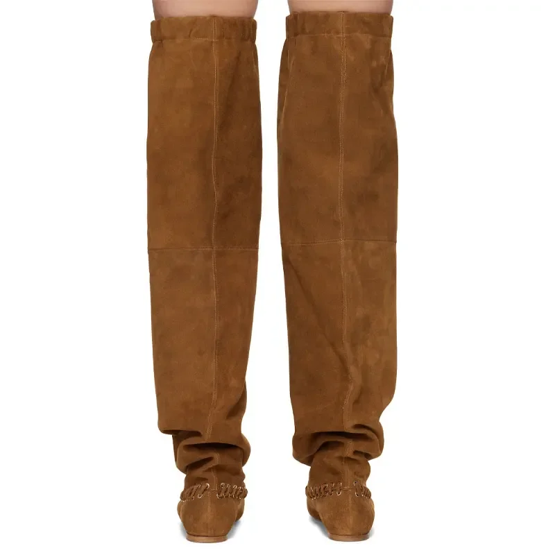 

Pointed Boots 3 cm 2025 Women Retro Tube Height Increase Low Heel Fashion Winter Boots Thigh High Boots Black Size 35-43