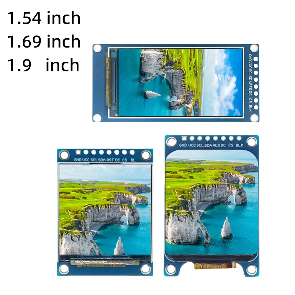 

1.54/1.69/1.9 Inch Color IPS TFT Display Module SPI Interface ST7789 Screen for Arduino Projects