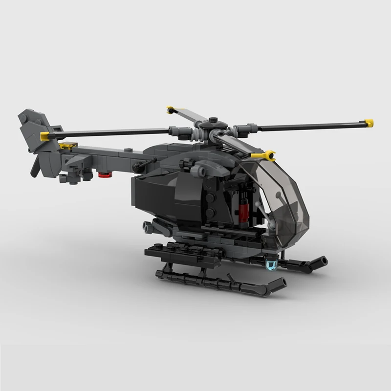 detailed MH-5 Locust attack helicopter brick military aircraft armed combat block reconnaissance design army moc building unique