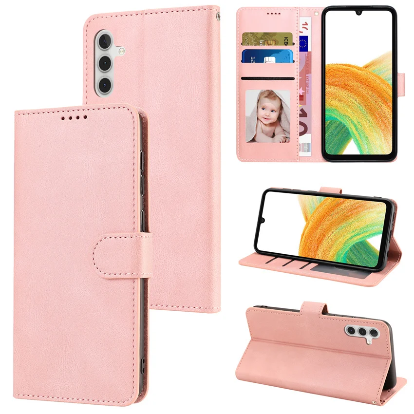 Frame Card Slot Wallet Flip Leather Case For Samsung Galaxy S7edge S8 S9 S10 S20 S21 FE S22 S23 Plus Ultra Note 20 10 Book Cover