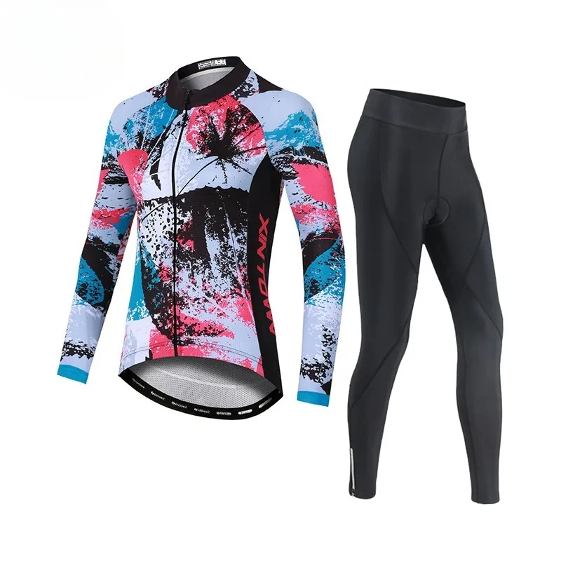 

Autumn and Winter Cycling Clothes New Cycling Clothes and Pants Moisture-wicking Women's Cycling Clothes Long Set