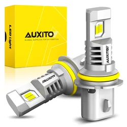 AUXITO 2Pcs Canbus HB5 9007 LED Headlight Bulb With Fan High and Low Beam 12V Auto Car Fog Lamp 6500K Super Bright White 30000LM