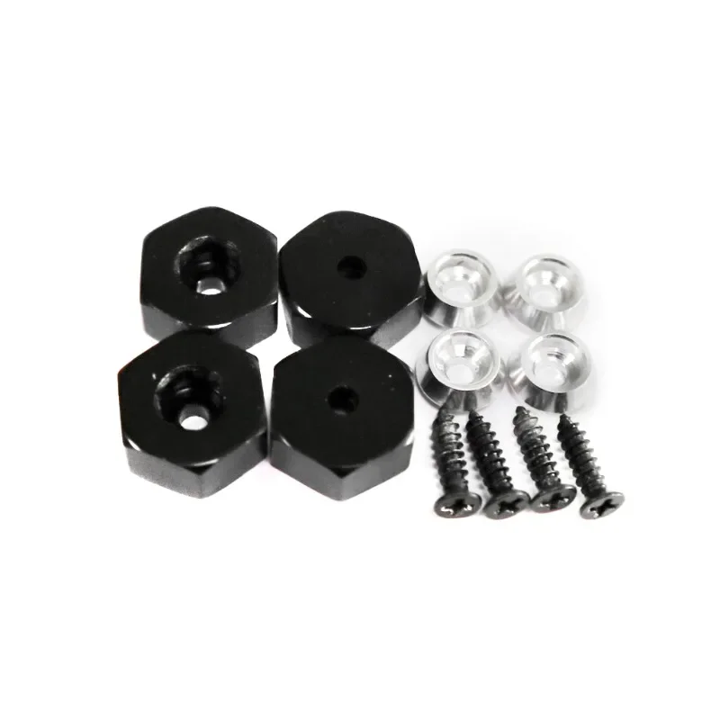 4 Stuks 5Mm Tot 12Mm Metalen Combiner Wiel Hub Hex Adapter Voor Wpl D12 C24 C34 B24 B36 Mn D90 D99 Rc Auto Upgrade Onderdelen