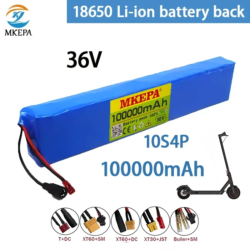 

36 В 10S4P 100 Ач 100000 мАч 18650 литий-ионный аккумулятор 42 В оригинальный аккумулятор высокой мощности встроенный - защита BMS