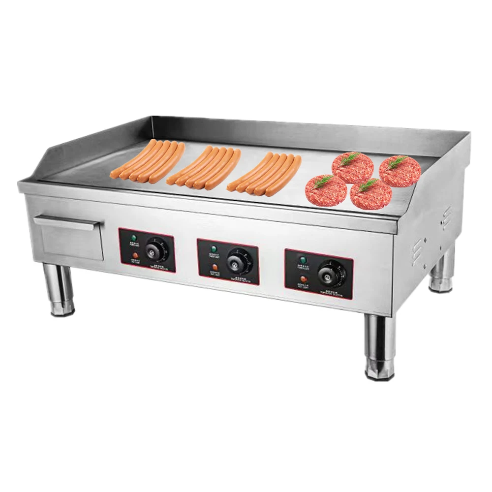 

Commercial Counter Top Stainless Steel Flat Top Grills 36 Inch Electric Griddle