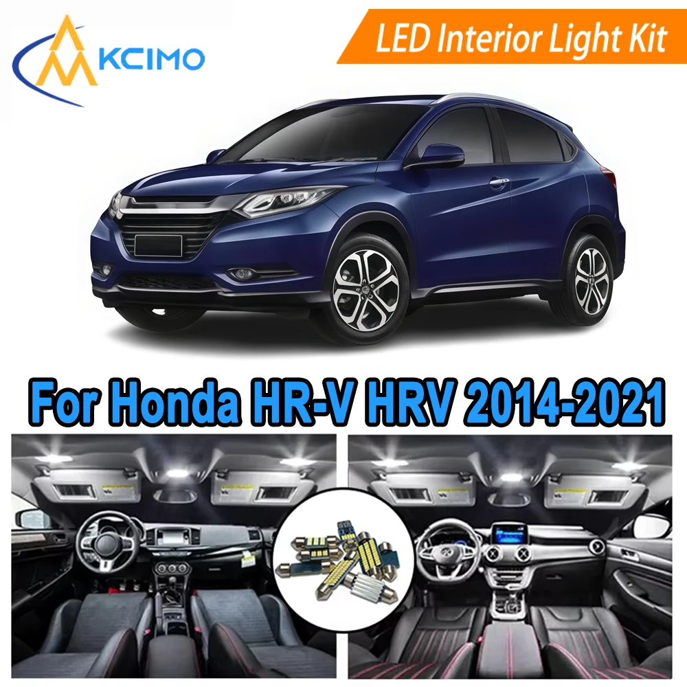 

LED Interior Light Bulbs For Honda HR-V HRV 2014-2021 Dome, Map, Door, Cargo Lights Bright 6000K White/Blue Easy Install
