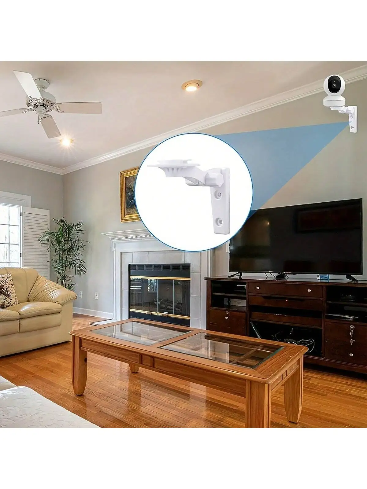 1 support mural pour caméra, compatible avec les caméras gimbal d'intérieur TP-Link Tapo C200/C210, 