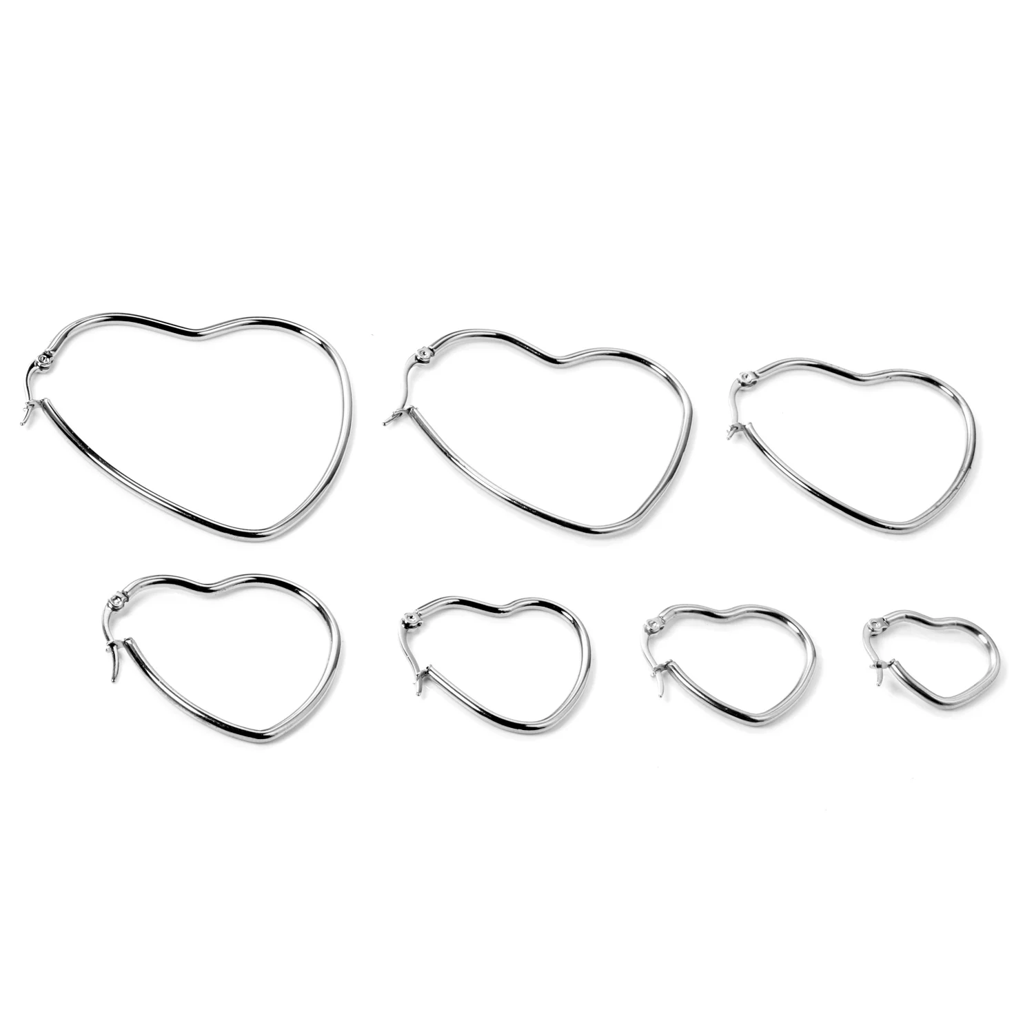 Modische Liebesohrringe aus Edelstahl, personalisierbar, leicht, luxuriös, hochwertige herzförmige Ohrringe, INS-Stil, Mädchenschmuck – Detail 7