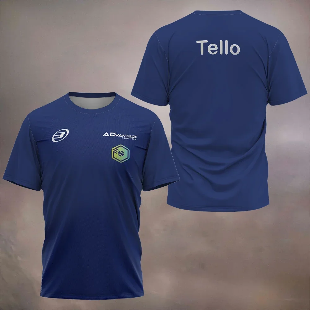 

Мужская модная спортивная быстросохнущая мужская футболка с коротким рукавом, повседневная теннисная дышащая футболка с элементами Padel, ультратонкий топ с принтом