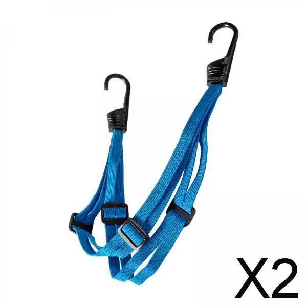 2X Motorcycle Luggage Helmet Strap Luggage Band Moto for Accessories Blue