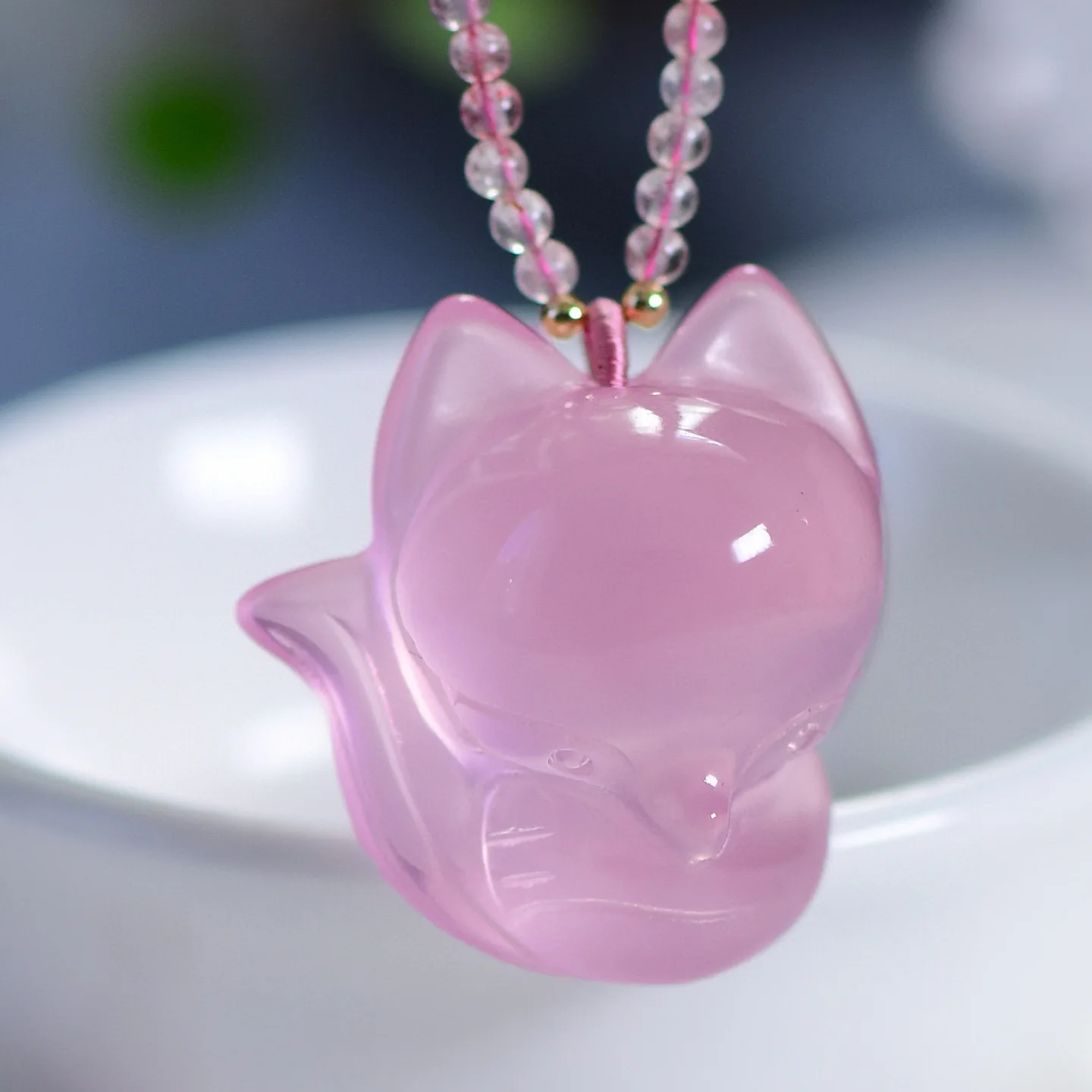 

Natural Pink Rose Quartz Pendant Necklace 29.5*27.2*16mm Star Light Love Women Men Jewelry AAAAA