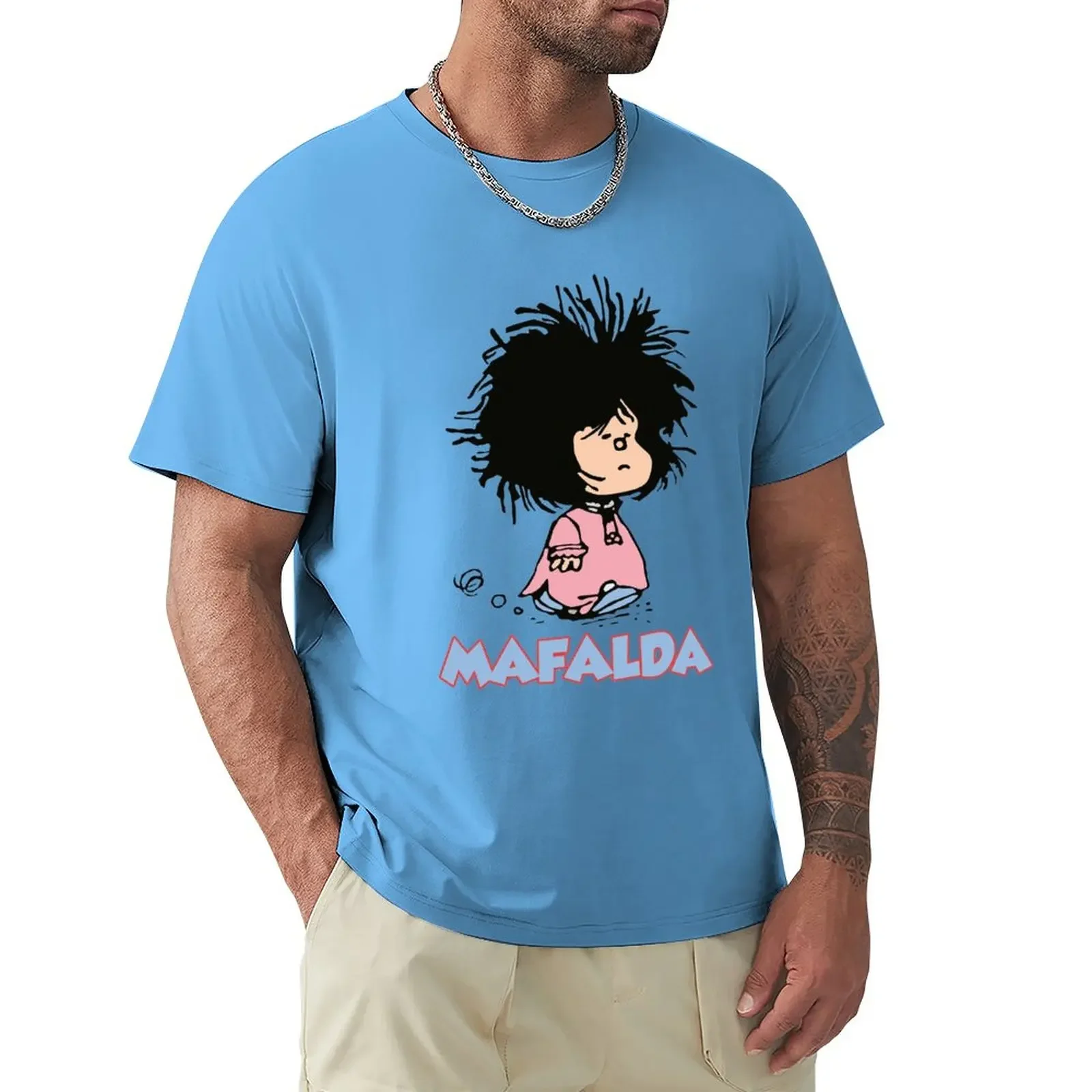 Blank funny t shirts for men Mafalda T-Shirt kawaii clothes oversized t shirts oversized harajuku men clothing 2024 FUNNY summer