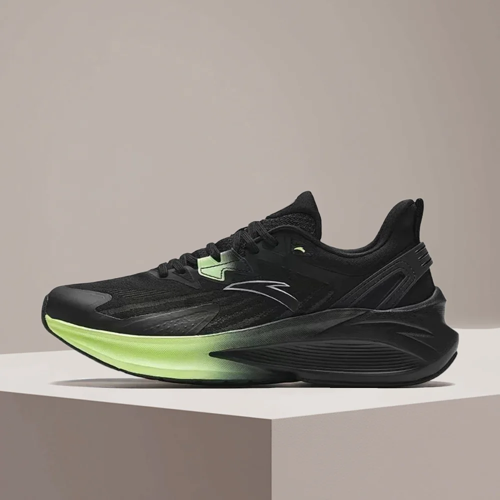Anta Venom 5: Stylish, versatile, slip-resistant, soft, and comfortable low-top men's sprinting shoes, black, 912415552-4