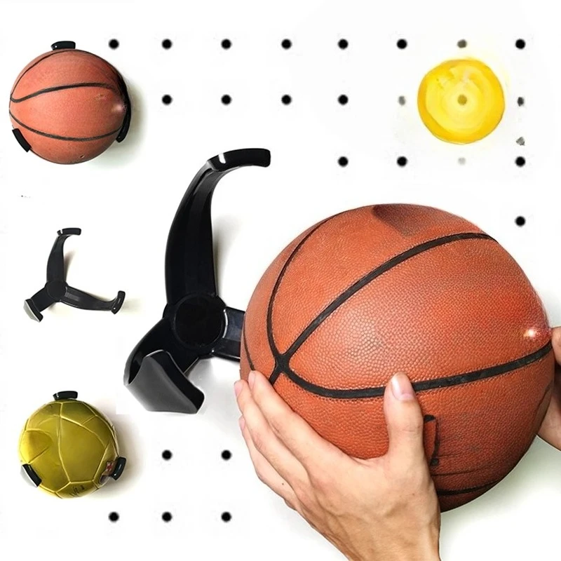 

Настенный держатель для баскетбольного мяча, стеллаж для выставки товаров мяча с 3 когтями, футбол, волейбол, принадлежности для хранения спортивных мячей для фанатов
