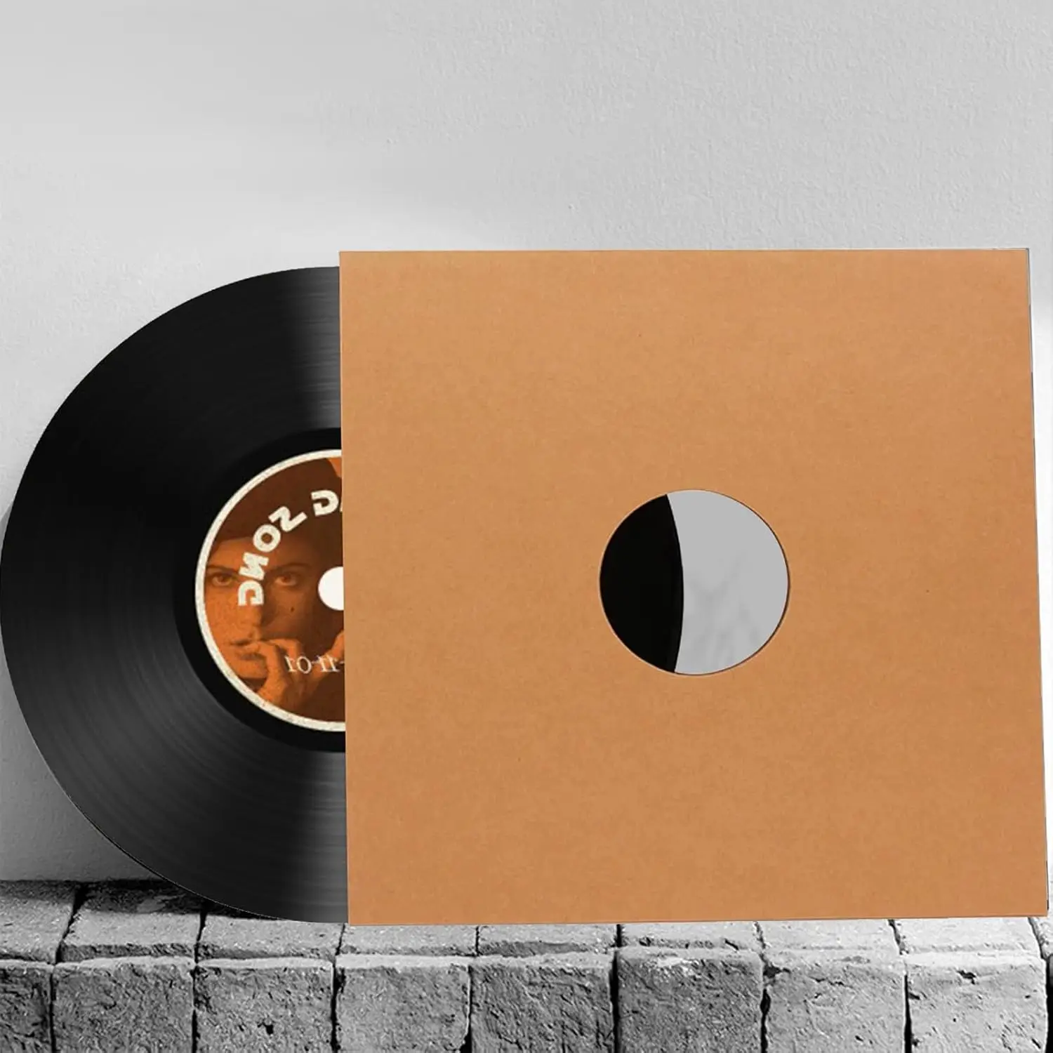 

45 Record Sleeves, 20PCS 7inch Brown Vinyl Record Inner Sleeves, Heavyweight Acid Free Paper for EP Records Storage