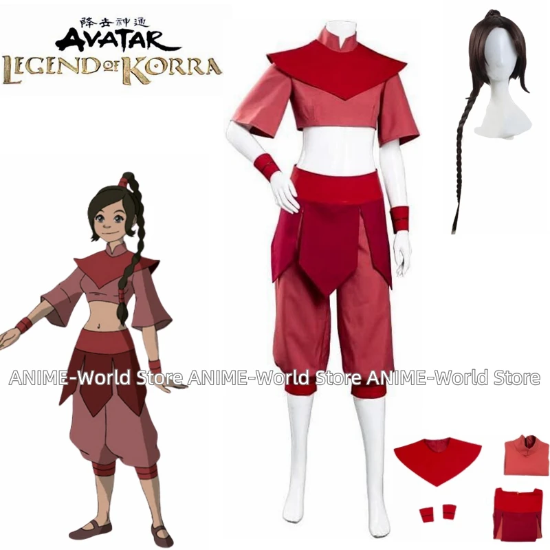 

Women's Avatar Ty Lee Women Kungfu Wear Suit Cosplay Costume Uniform Wig