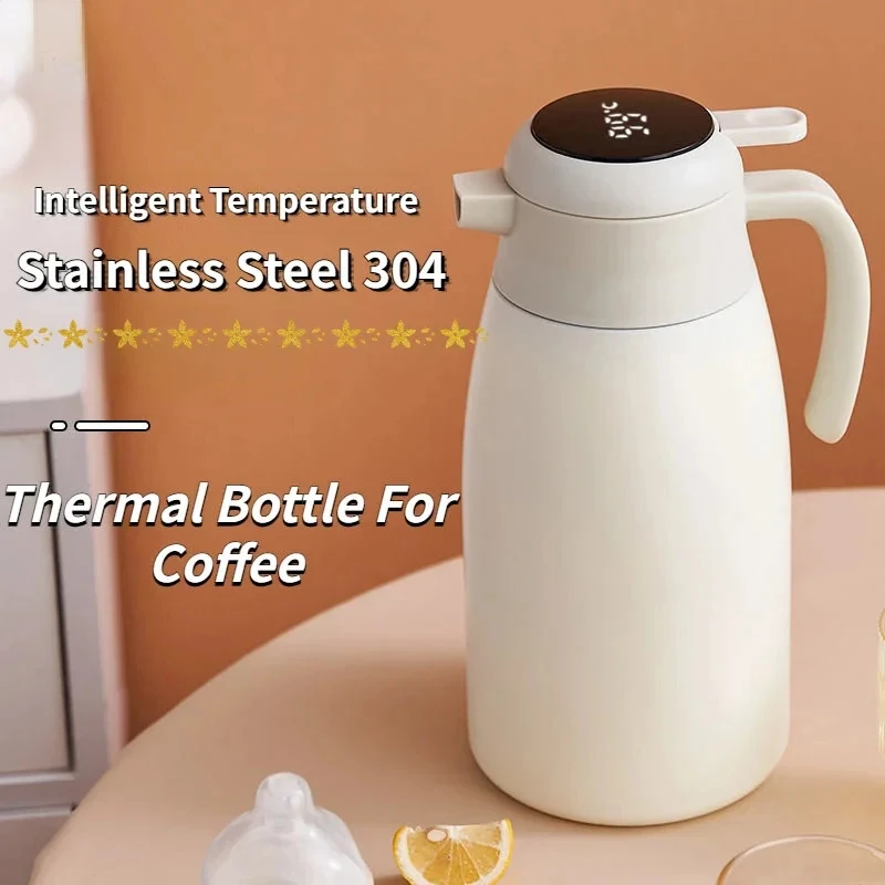 

Xiaomi 2L Digital Display Coffee Thermos 304 Stainless Steel Vacuum Flasks Home Kitchen Large Capacity Fashion Water Bottle