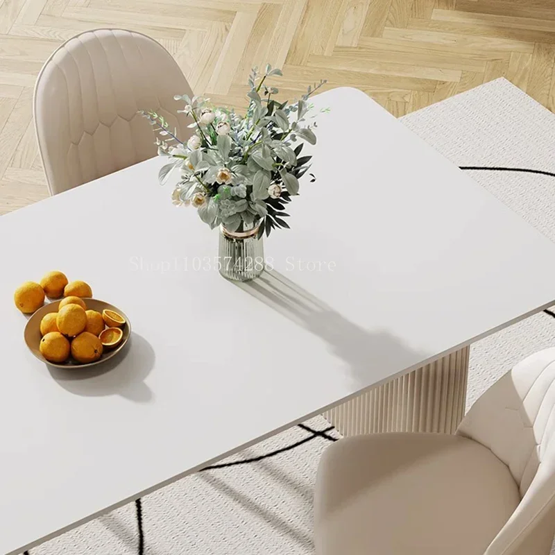 Full Dining Chairs Table Set White Italian Luxurious Modern Dinning Tables Chairs Eclectic