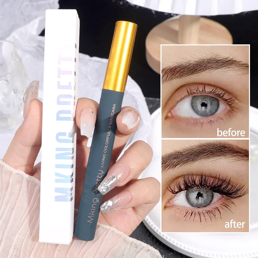 Mascara coloré à tête de brosse ultra fine, extension de cils longue durée, curling naturel, maquillage coréen, cosmétique imperméable